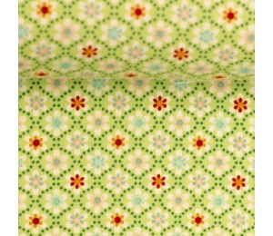 Baumwolle - Julia Kleine Blüten kiwi grün